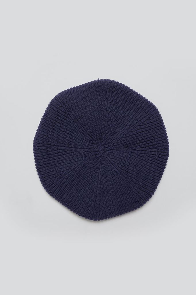 béret en laine mérinos bleu marine