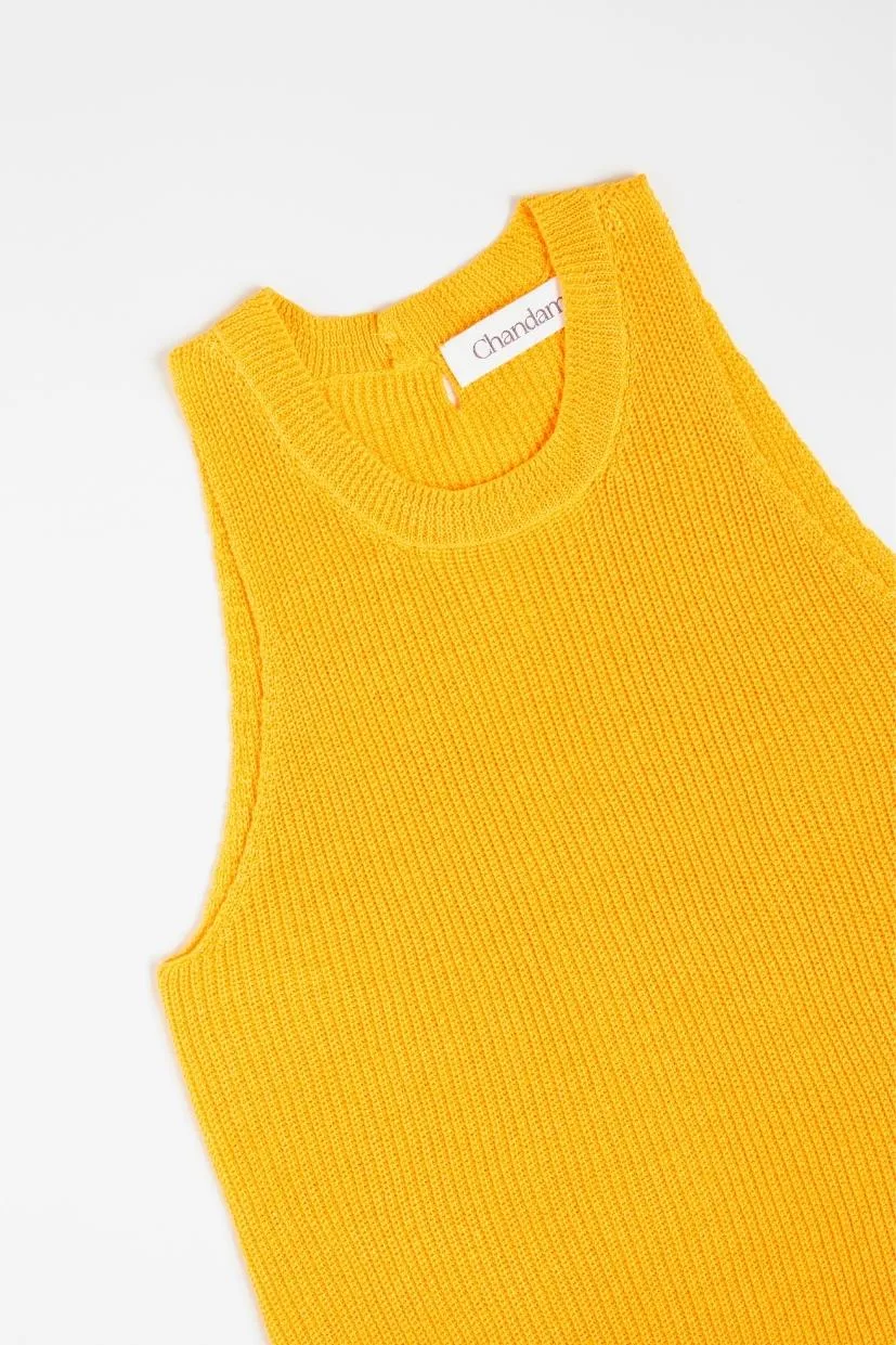 top-en-lin-jaune-soleil-femme-made-in-France-master-of-linen-col-rond-cotes-perlees