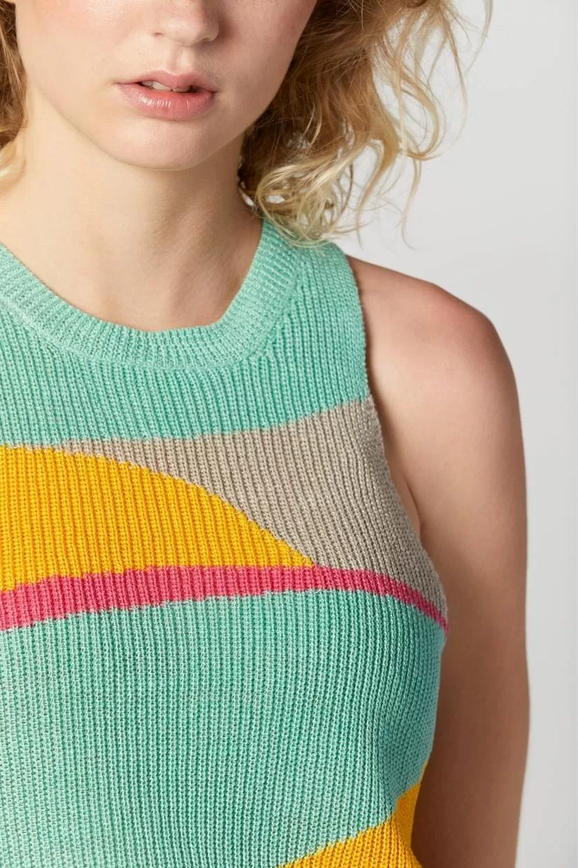 top-lin-multicolore-femme-made-in-France-master-of-linen-col-rond-cotes-perlees